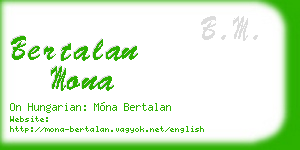 bertalan mona business card